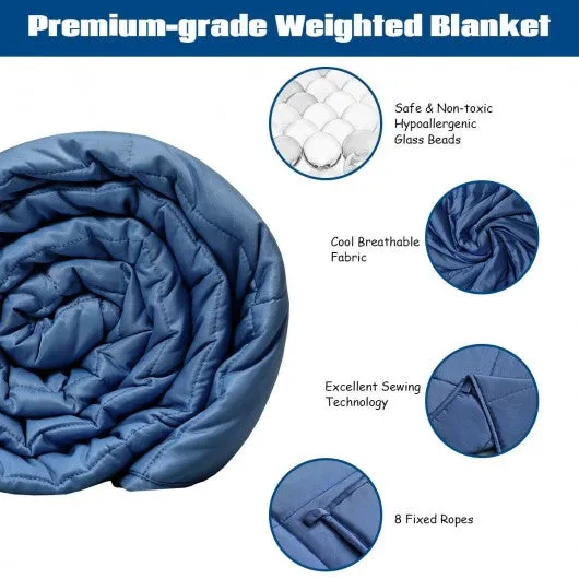 15 lbs 48" x 72" Premium Cooling Heavy Weighted Blanket-Blue