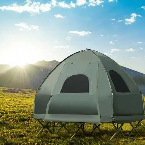 2-Person Compact Portable Pop-Up Tent Air Mattress and Sleeping Bag