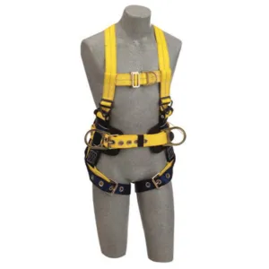 3M DBI-SALA X-Large Delta No-Tangle Construction/Full Body Style Harness With Back, Front And Side D-Ring, Tongue Leg Strap Buckle, Loops For Belt And Hi-Viz Web