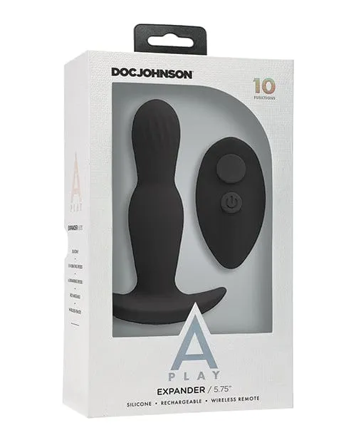 A Play Expander Rechargeable Silicone Anal Plug with Remote