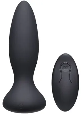 A Play Rechargeable Silicone Adventurous Anal Plug w/Remote - Teal