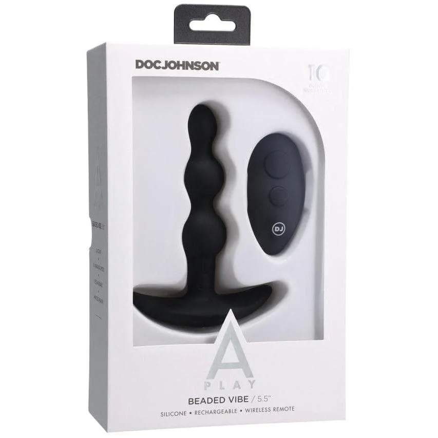 A-Play Shaker Rechargeable Silicone Beaded Anal Plug with Remote Control