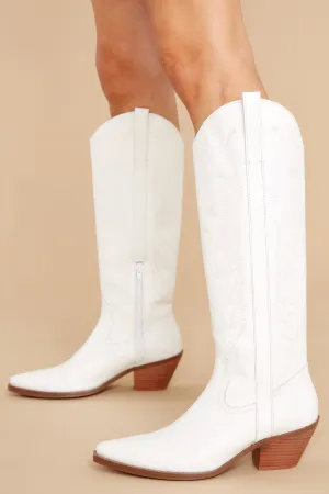 Agency Western White Boot