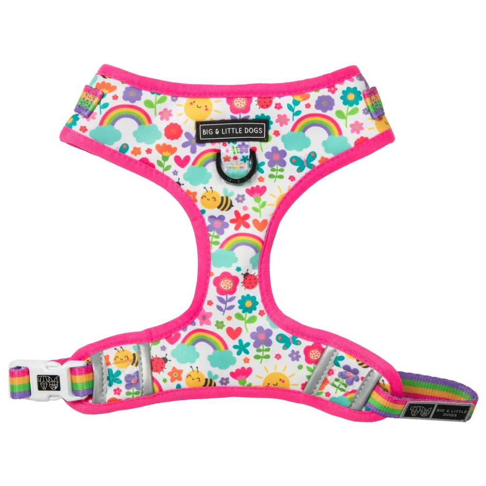 Big & Little Dogs Follow The Rainbow Adjustable Harness