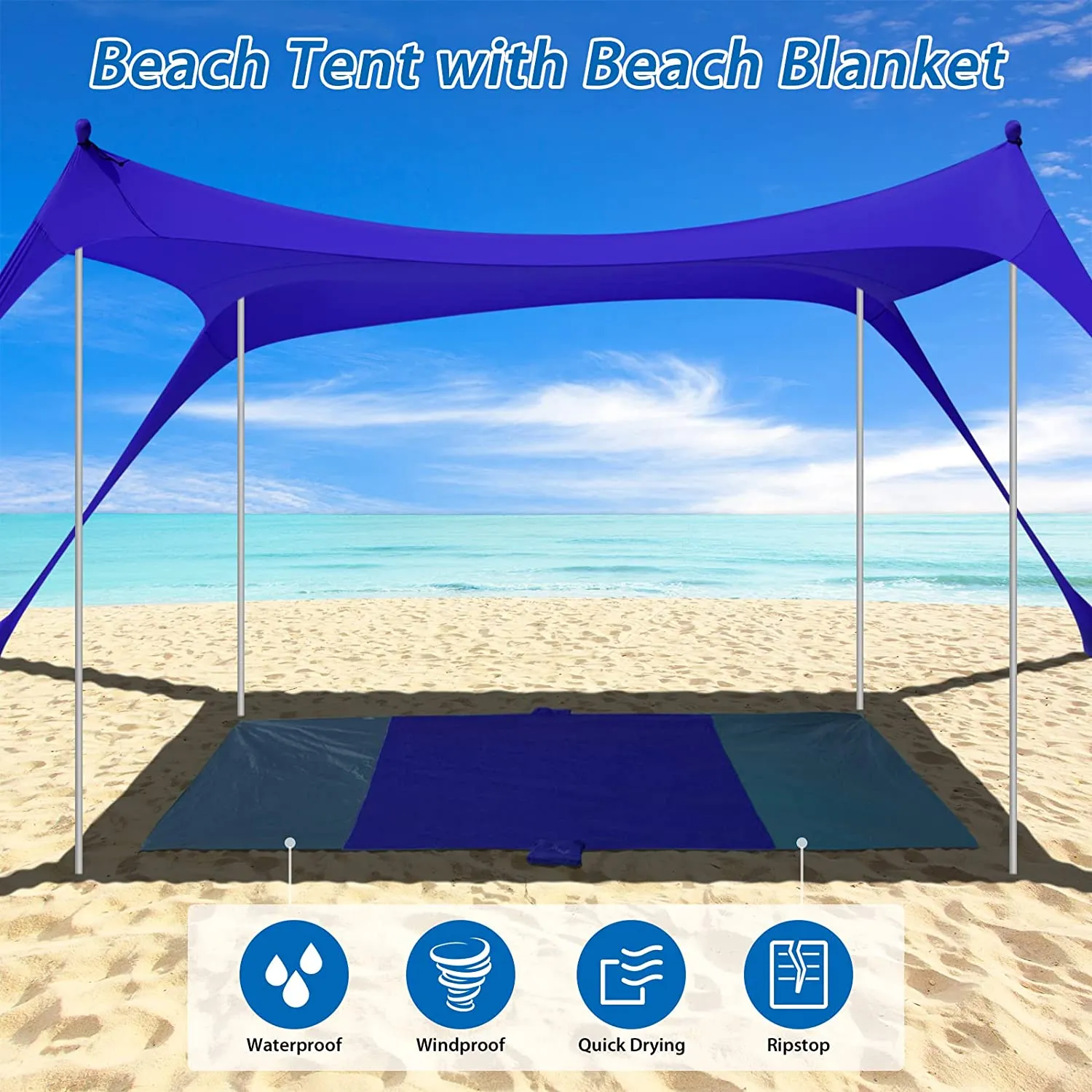 Coastal Comfort Sun Safe Family Size Canopy