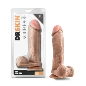 Dr. Skin By Blush® | Mr. Magic 9 Inch Long Dildo with Suction Cup & Balls Vanilla