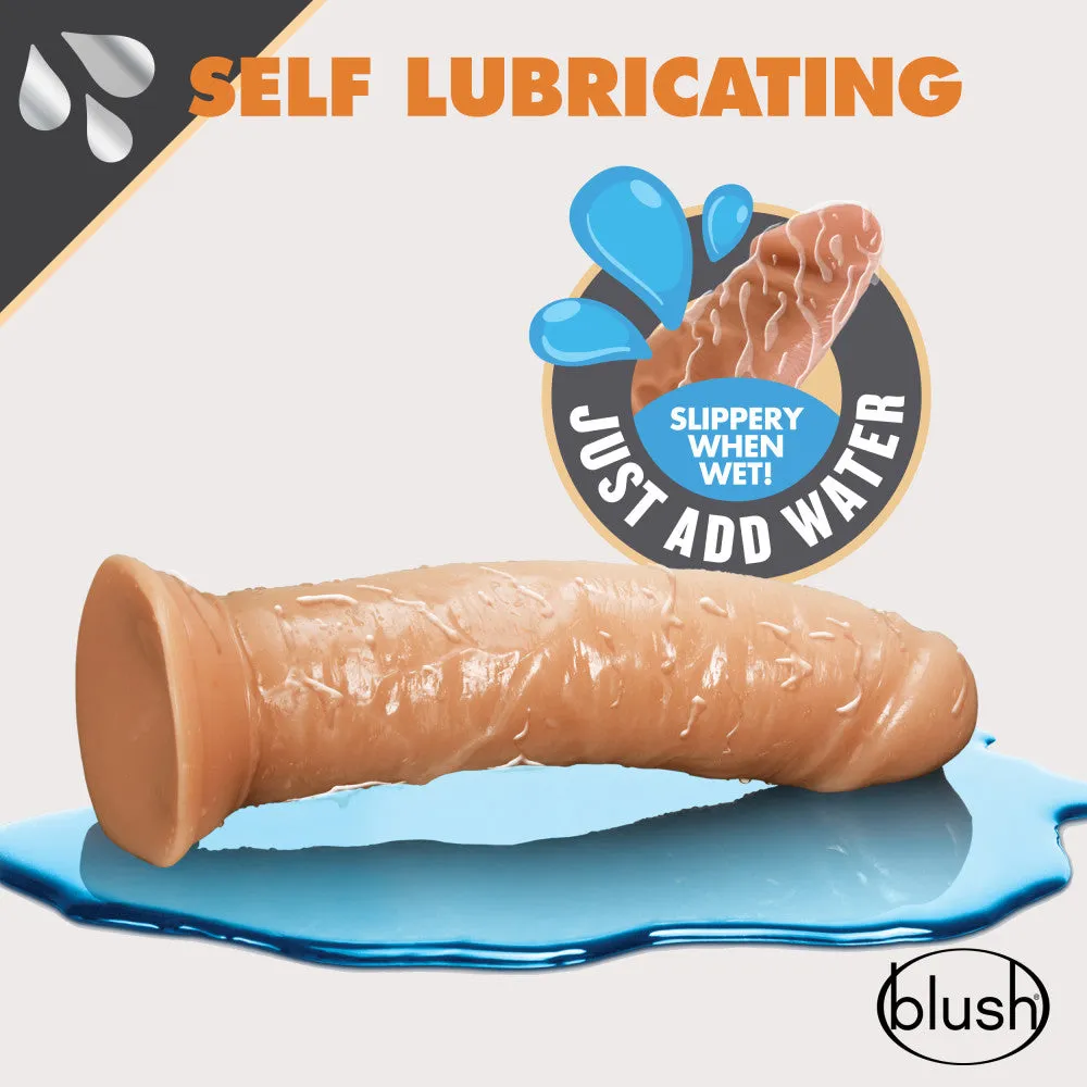 Dr. Skin Glide By Blush® | Realistic Mocha 8-Inch Long Self-Lubricating Dildo With Suction Cup Base