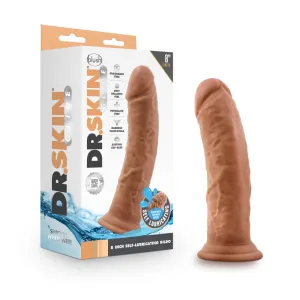 Dr. Skin Glide By Blush® | Realistic Mocha 8-Inch Long Self-Lubricating Dildo With Suction Cup Base