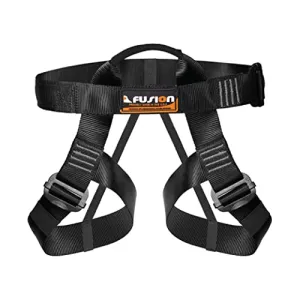 Fusion Climb Half Body Climbing Harness, Black Gray, One Size (TCH-107-2139-BLKGRY)