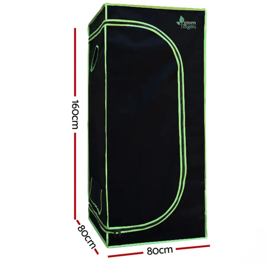 Green Fingers Grow Tent 1000W LED Grow Light 80X80X160cm Mylar 4" Ventilation