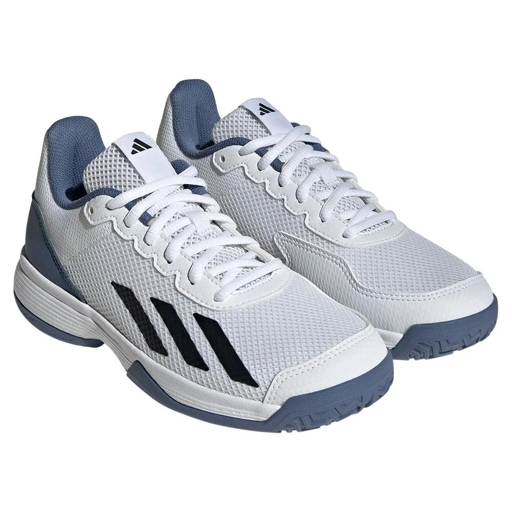 Junior`s Courtflash Tennis Shoes White and Black