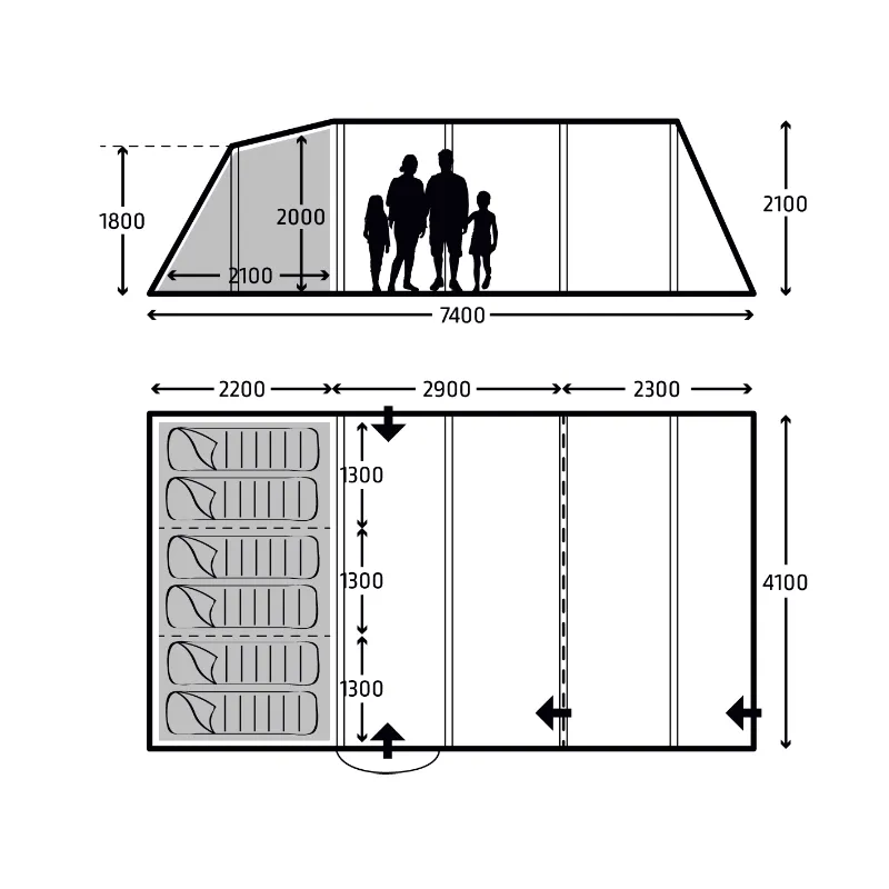 Kampa Croyde 6 Air TC Tent