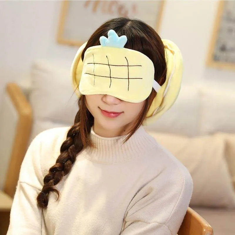 Sweet Fruits Plush Sleeping Eye Mask Bag